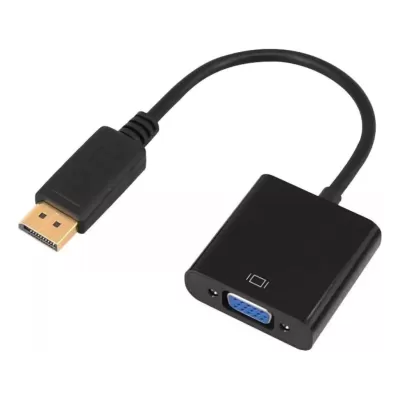 Adaptador Displayport para VGA preto