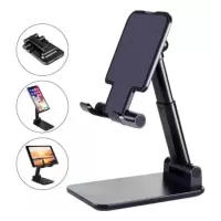 Suporte de mesa preto para celular