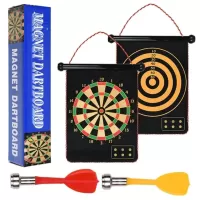 Jogo de dardos magnético profissional tiro ao alvo dupla face dobrável 38x45