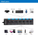 Hub Usb 2.0 com 7 Portas e Interruptor preto