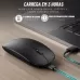Mouse sem Fio Bluetooth e Wireless Recarregável