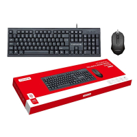 Kit teclado e mouse com fio usb preto