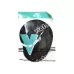 Mouse Pad com apoio de pulso 22cm x 20cm preto