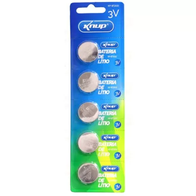 Bateria Botão de Lítio CR 2032 3V Cartela com 5 Unidades