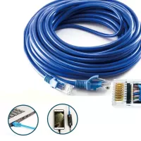 Cabo de Rede de 3 metros Cat5e LAN Ethernet Azul Montado RJ45