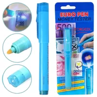 Caneta Nota Falsa Testadora e Marcadora de Dinheiro Falso Identificadora Luz UV Ultravioleta