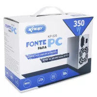 Fonte ATX 350W Sata 24 Pinos Bivolt Manual