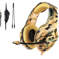 Fone de ouvido Gamer Militar TAN Headset Camuflado