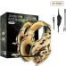 Fone de ouvido Gamer Militar TAN Headset Camuflado Super Bass P3   Adaptador P2