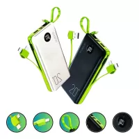 Carregador Portátil Power Bank 20000mah com visor 3.1A alta velocidade de carga