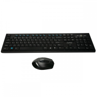 Kit Teclado e Mouse sem Fio Chocolate Ultrafino preto