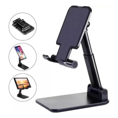 Suporte de mesa preto para celular