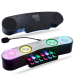 Caixa de Som Bluetooth Luminosa Gamer 30W P2 com Led RGB e Microfone
