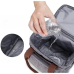 Bolsa térmica de grande capacidade com duas camadas zíper e alças
