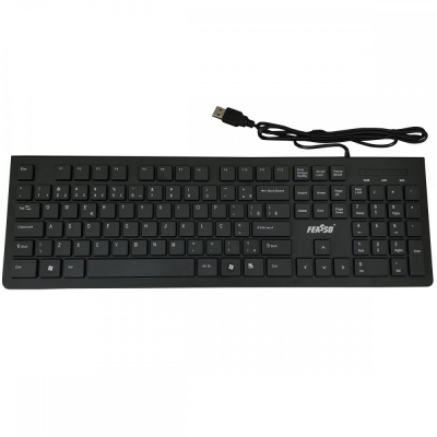 Kit Teclado e Mouse sem Fio Chocolate Ultrafino preto FEASSO
