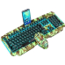 Kit Teclado e Mouse Gamer com fio estilo militar Camuflado