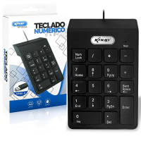 Teclado numérico USB 18 Teclas Preto