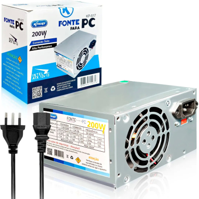 Fonte ATX 200W Sata 24 Pinos Bivolt Manual