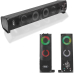 Caixa de Som com fio 6W Usb P2 com Led RGB e controle de volume