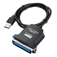 Cabo Adaptador para Impressora Paralelo 36 Pinos x Usb preto