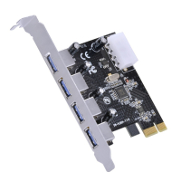 Placa PCI-e 4 Portas Usb 3.0 Externa 5Gbp para PC Desktop