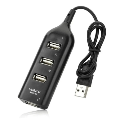Hub Usb 2.0 com 4 Portas preto