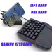 Mini Teclado Gamer com fio usb luminoso RGB