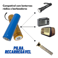 Bateria pilha recarregável Lanterna 3.7v 18650 680
