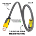 Cabo Flat Turbo 4 em 1 Type-C   USB-A   Type-C   IOS 65W / 27W PD 1.20m Reforçado